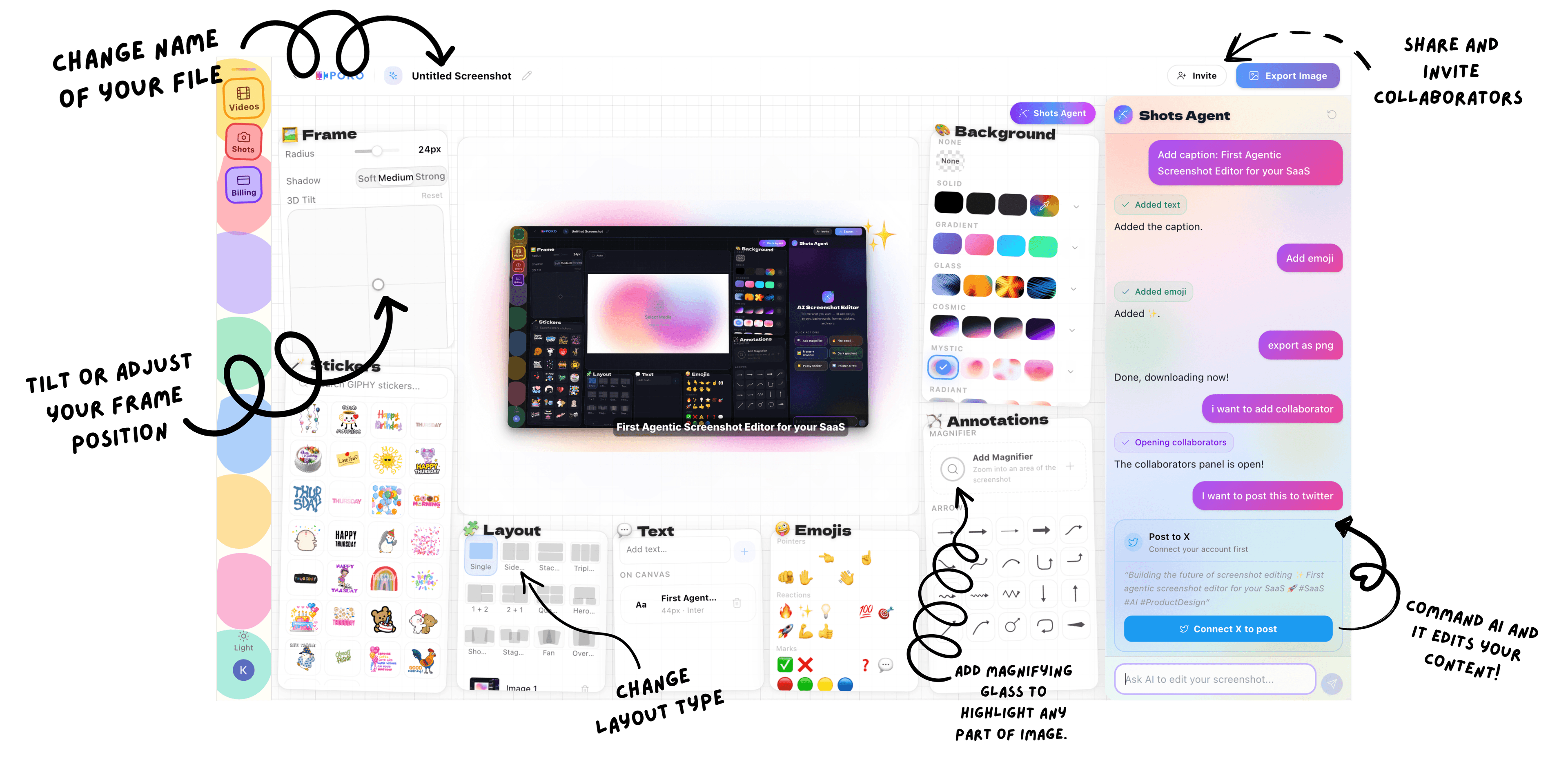 Shots Editor in Light Mode
