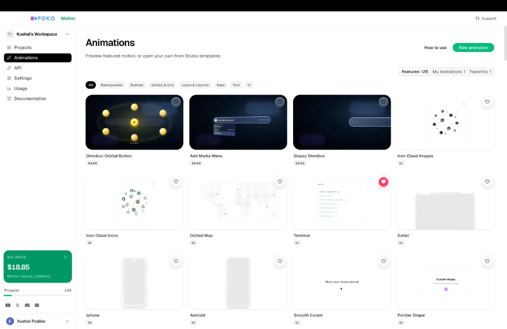 Poko Motion animation library