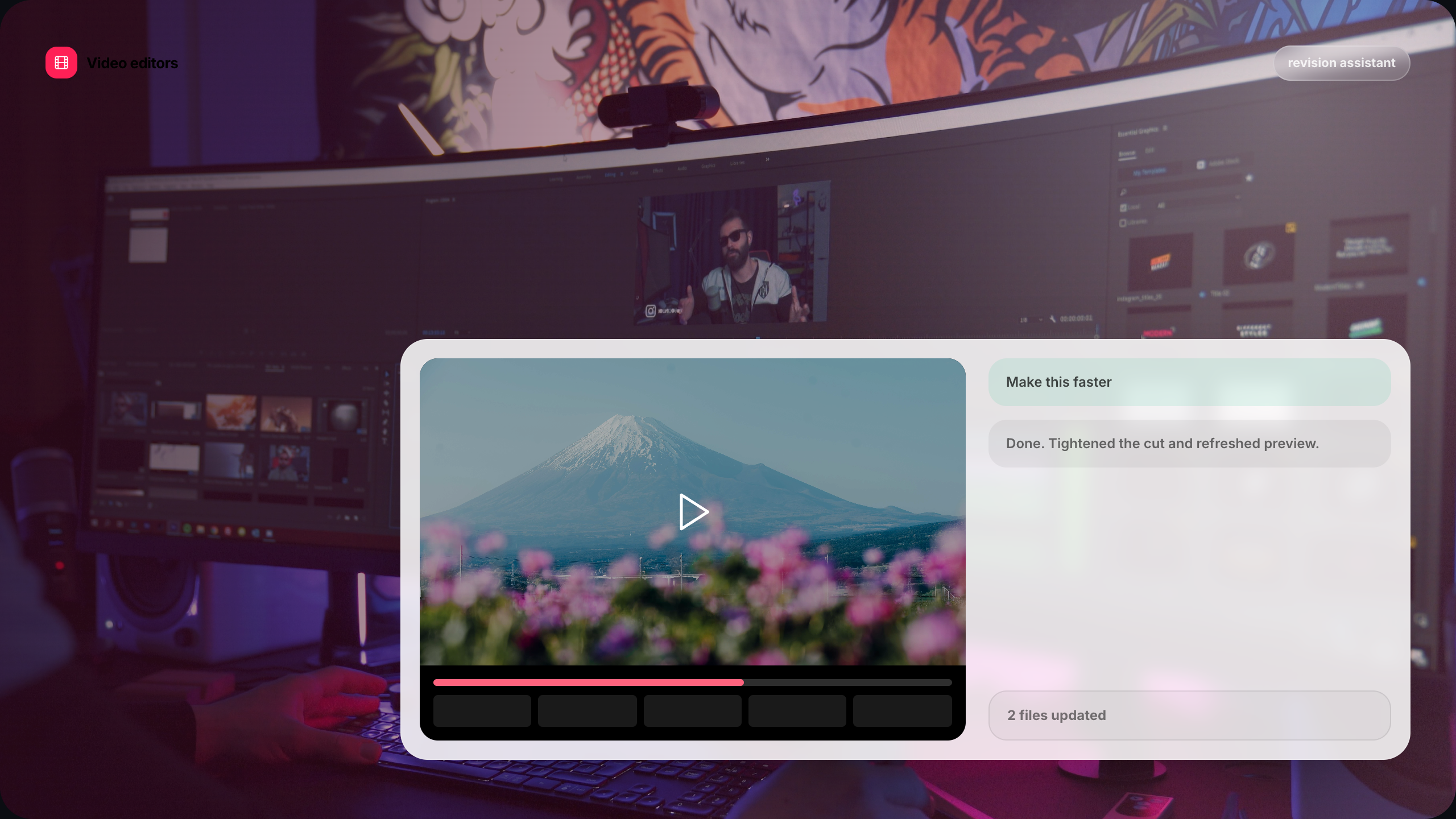 Video editors audience mockup