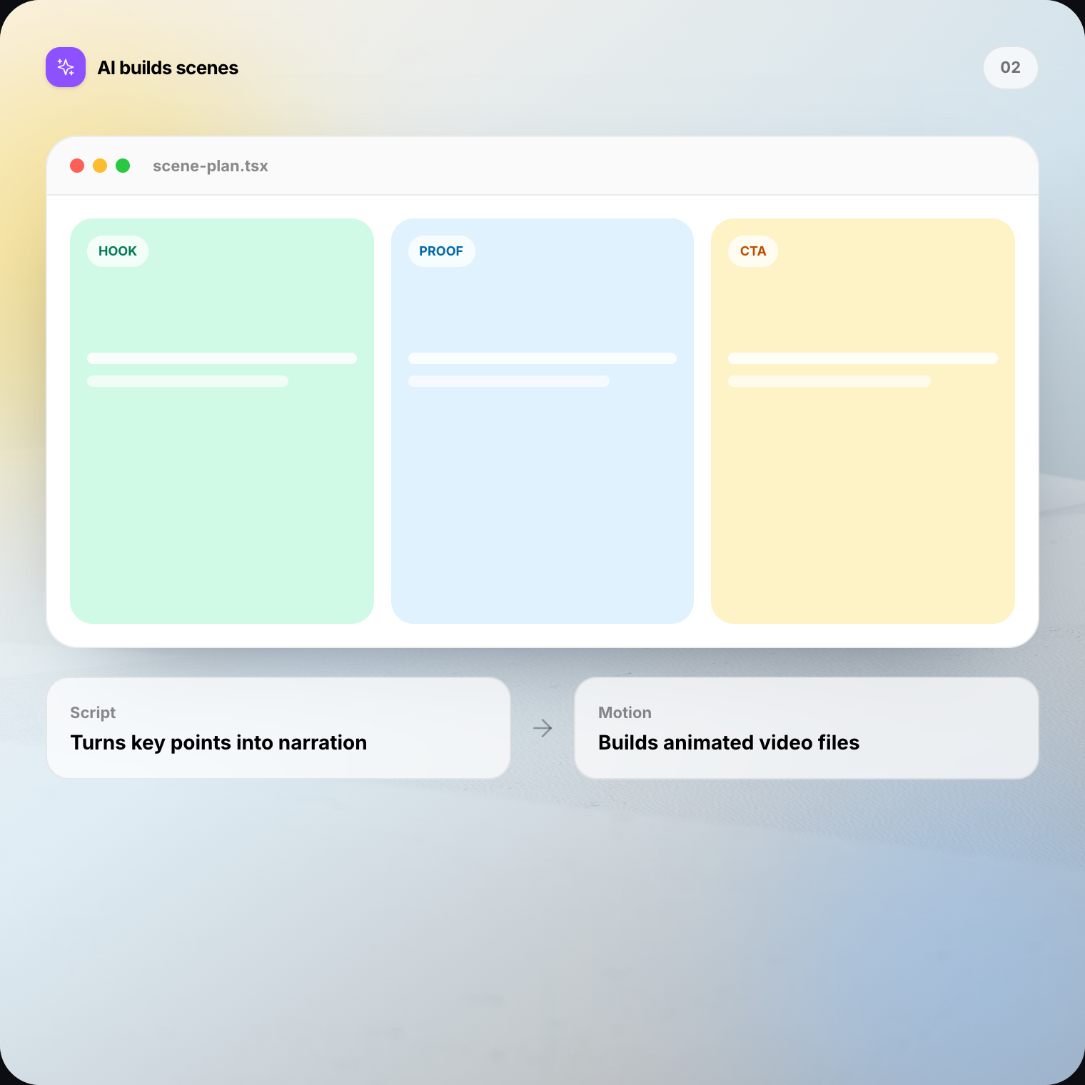 Poko Motion AI video builder mockup